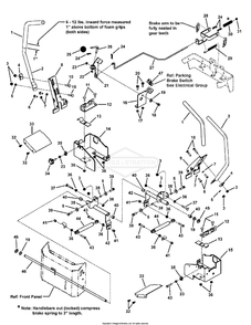 Controls Group (7501106) Diagram and Parts List for 7800538 (C950-60928-0)(2009) Briggs and Stratton Lawn Tractor